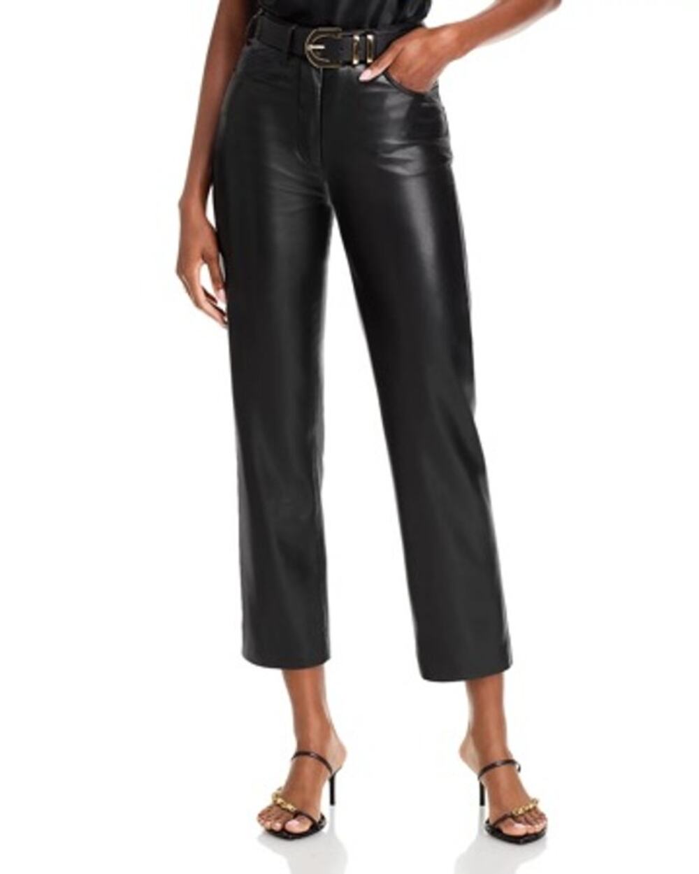 Generation Love Emmett Faux Leather Straight Leg Pants Sample Size 2 NWOT